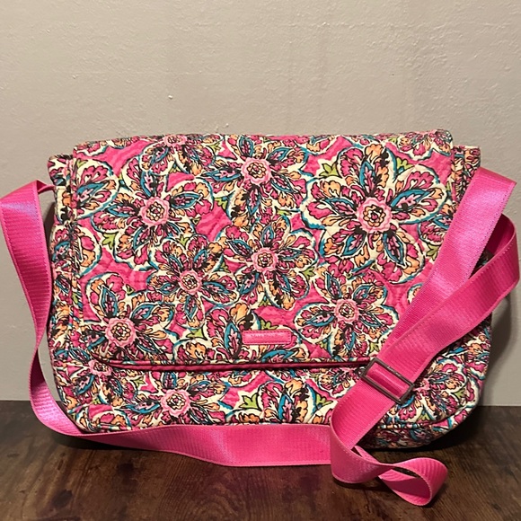 Vera Bradley Multicolor Floral Laptop Bag-SUNBURST FLORAL PATTERN - Picture 8 of 8